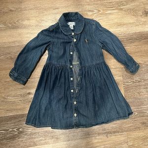 Size 18M Ralph Lauren denim dress for toddler girl